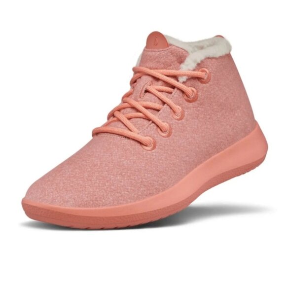 ALLBIRDS Wool Runner Up Mizzles Fluffs Calm Coral High Top Sneakers Womens 8 - Picture 1 of 10
